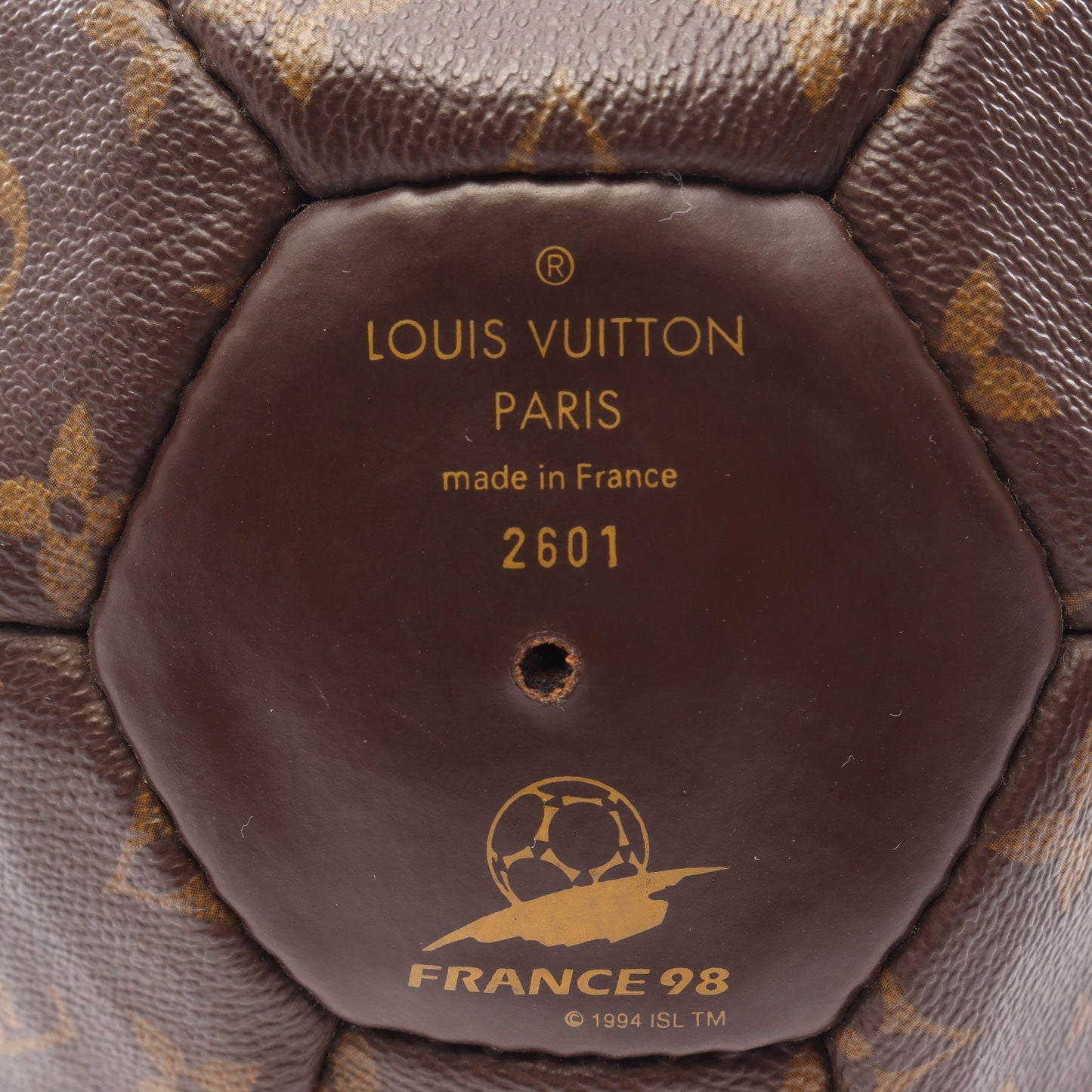 サッカーボール モノグラム 1998年フランスワールドカップ記念 3000個限定 ボール PVC ブラウン ルイヴィトン