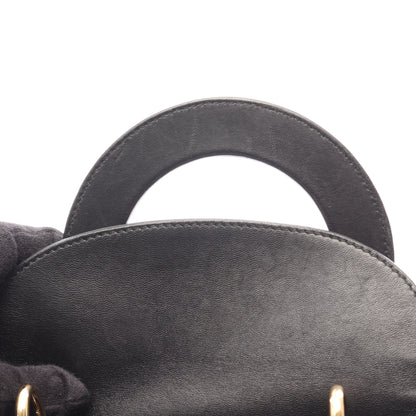 LADY DIOR MY ABCDIOR レディディオール スモール カナージュ 2WAY ハンドバッグ ラムスキン ブラック クリスチャンディオール