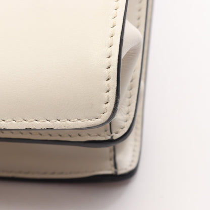 エレクトラ CITY CALF+SAFFI スタッズ 2WAY ハンドバッグ レザー ホワイト プラダ
