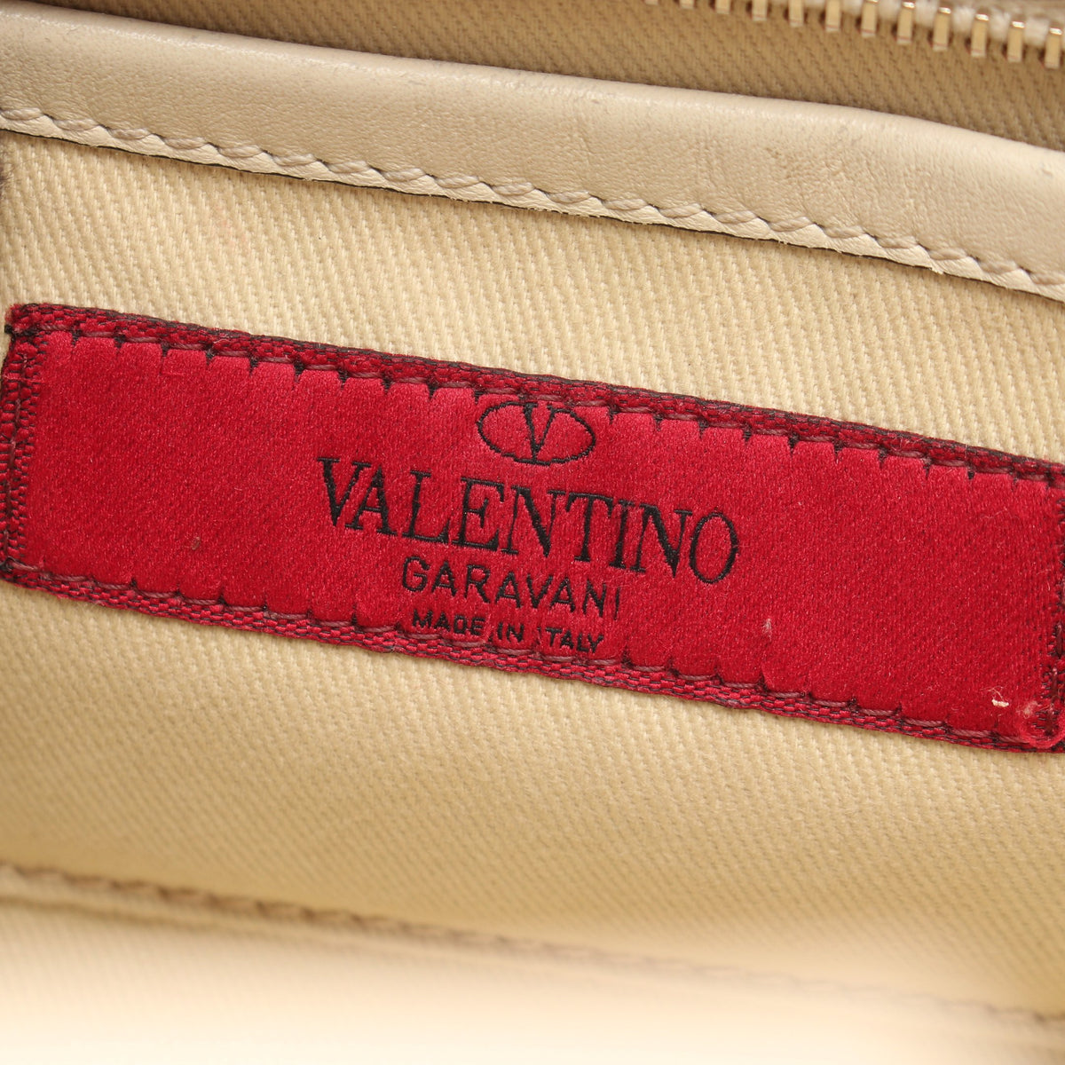 ロックスタッズ 2WAY ハンドバッグ レザー アイボリー ヴァレンティノ バッグ VALENTINO