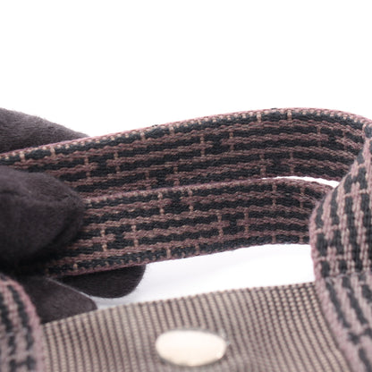 エールラインPM ハンドバッグ トートバッグ キャンバス ダークグレー シルバー金具 エルメス