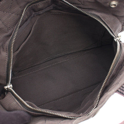 エールラインPM ハンドバッグ トートバッグ キャンバス ダークグレー シルバー金具 エルメス