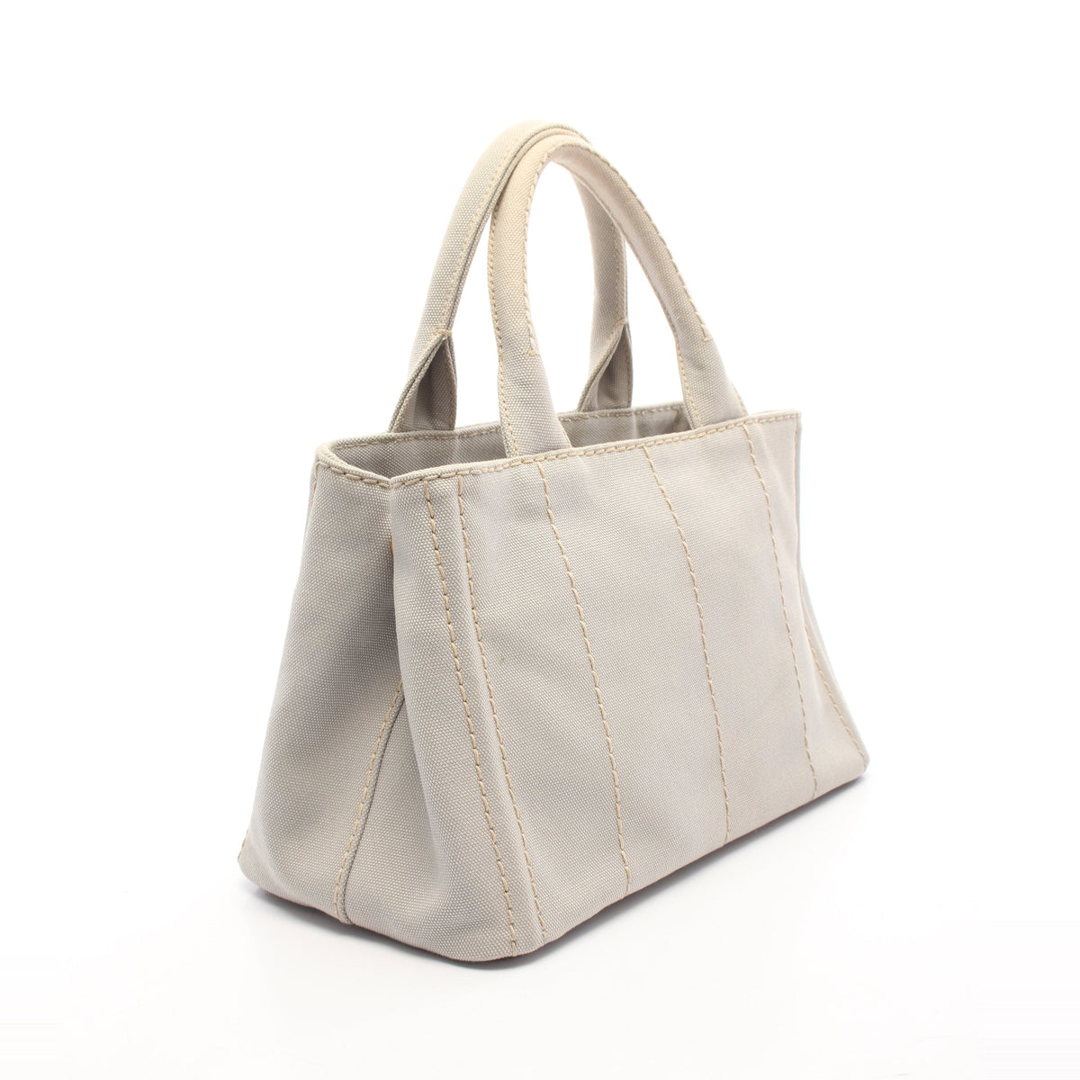 CANAPA カナパ 2WAY ハンドバッグ トートバッグ キャンバス ライトグレー プラダ