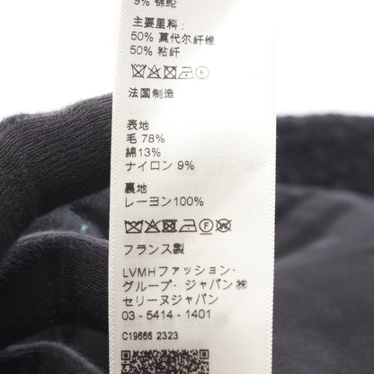 ブークレツイード ジャケット ウール コットン ポリアミド ブラック セリーヌ