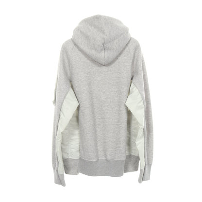 ドッキング プルオーバーパーカー コットン ナイロン ライトグレー サカイ トップス sacai