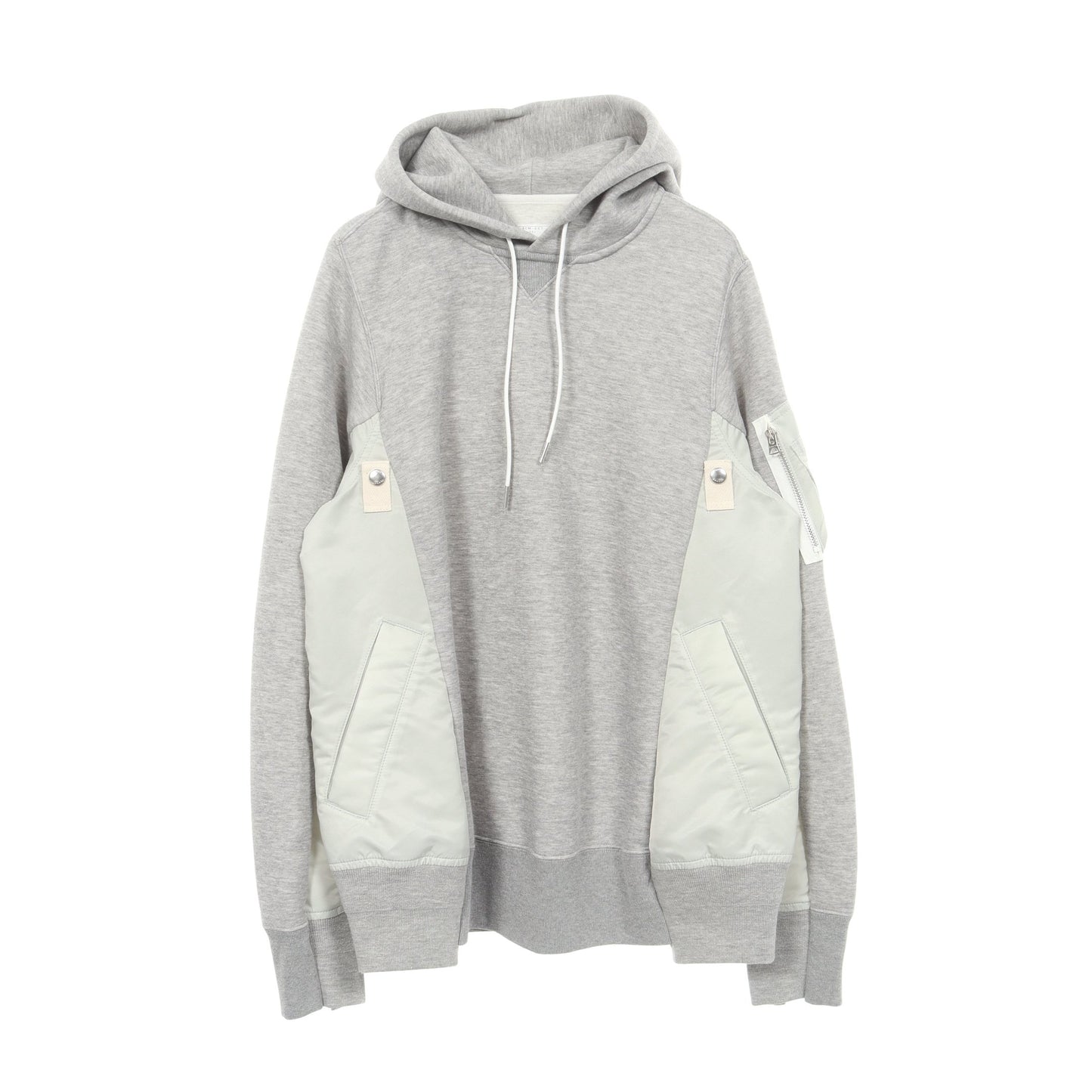ドッキング プルオーバーパーカー コットン ナイロン ライトグレー サカイ トップス sacai