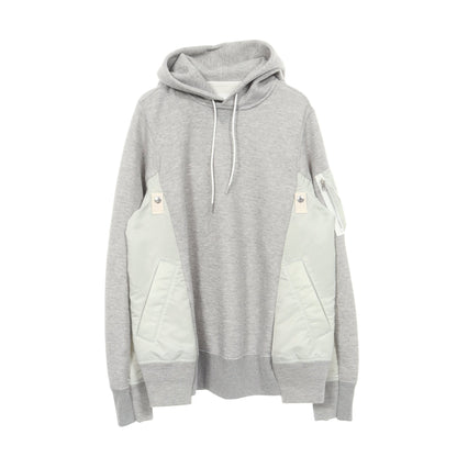 ドッキング プルオーバーパーカー コットン ナイロン ライトグレー サカイ トップス sacai