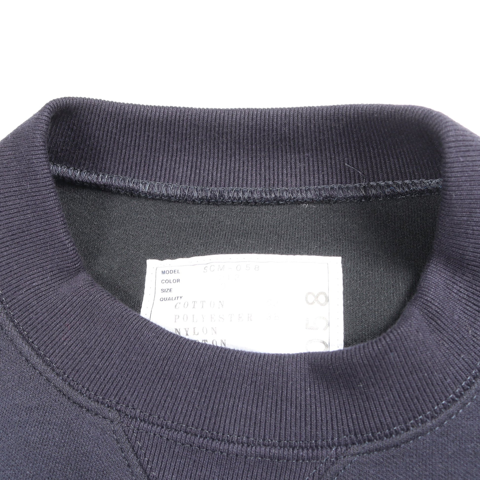 ドッキング スウェットシャツ コットン ナイロン ネイビー カーキグリーン サカイ トップス sacai