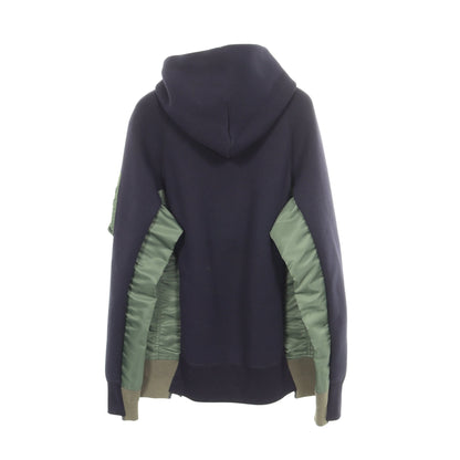 ドッキング プルオーバーパーカー コットン ナイロン ネイビー カーキグリーン サカイ トップス sacai
