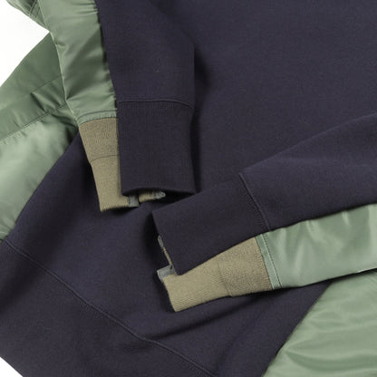 ドッキング プルオーバーパーカー コットン ナイロン ネイビー カーキグリーン サカイ トップス sacai