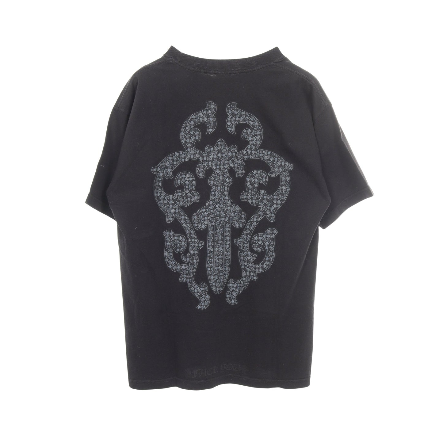 ヴァインダガー バックプリント ポケット付き 半袖Tシャツ コットン ブラック クロムハーツ トップス Chrome Hearts