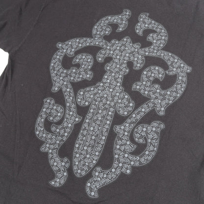 ヴァインダガー バックプリント ポケット付き 半袖Tシャツ コットン ブラック クロムハーツ トップス Chrome Hearts
