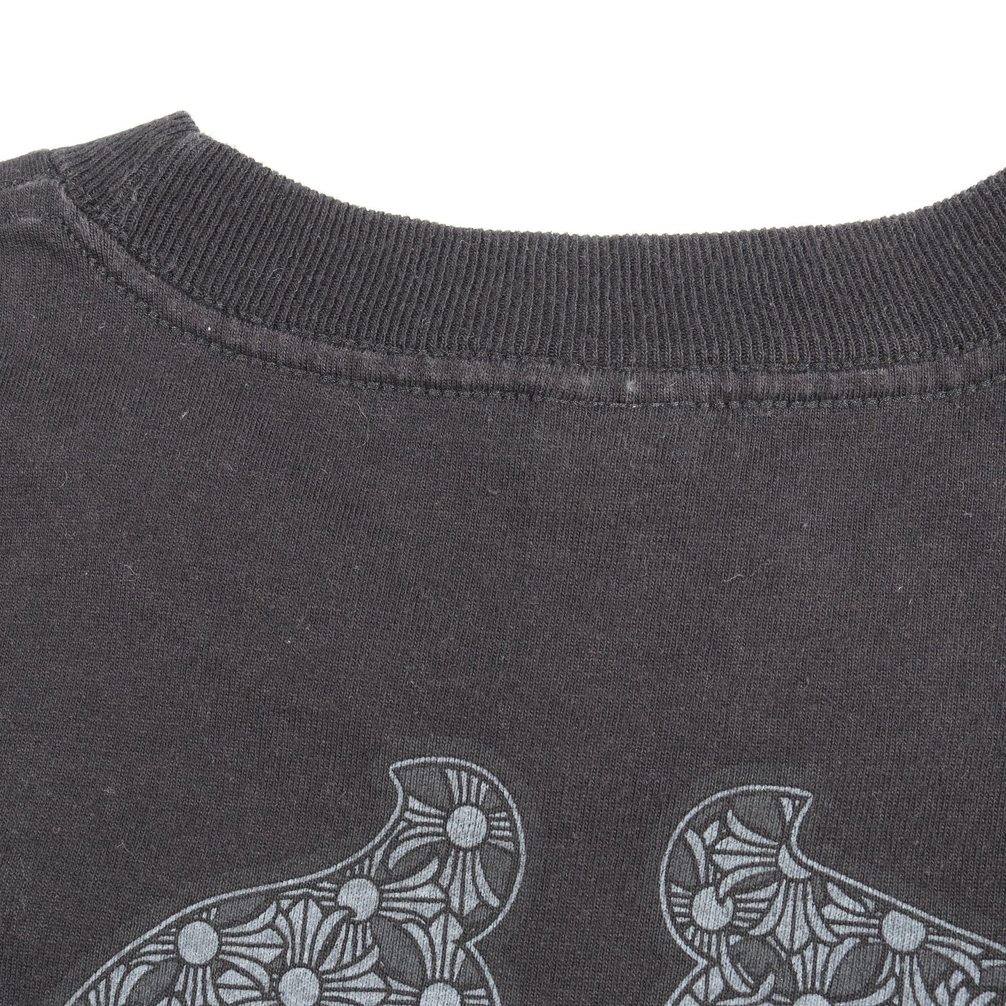 ヴァインダガー バックプリント ポケット付き 半袖Tシャツ コットン ブラック クロムハーツ トップス Chrome Hearts