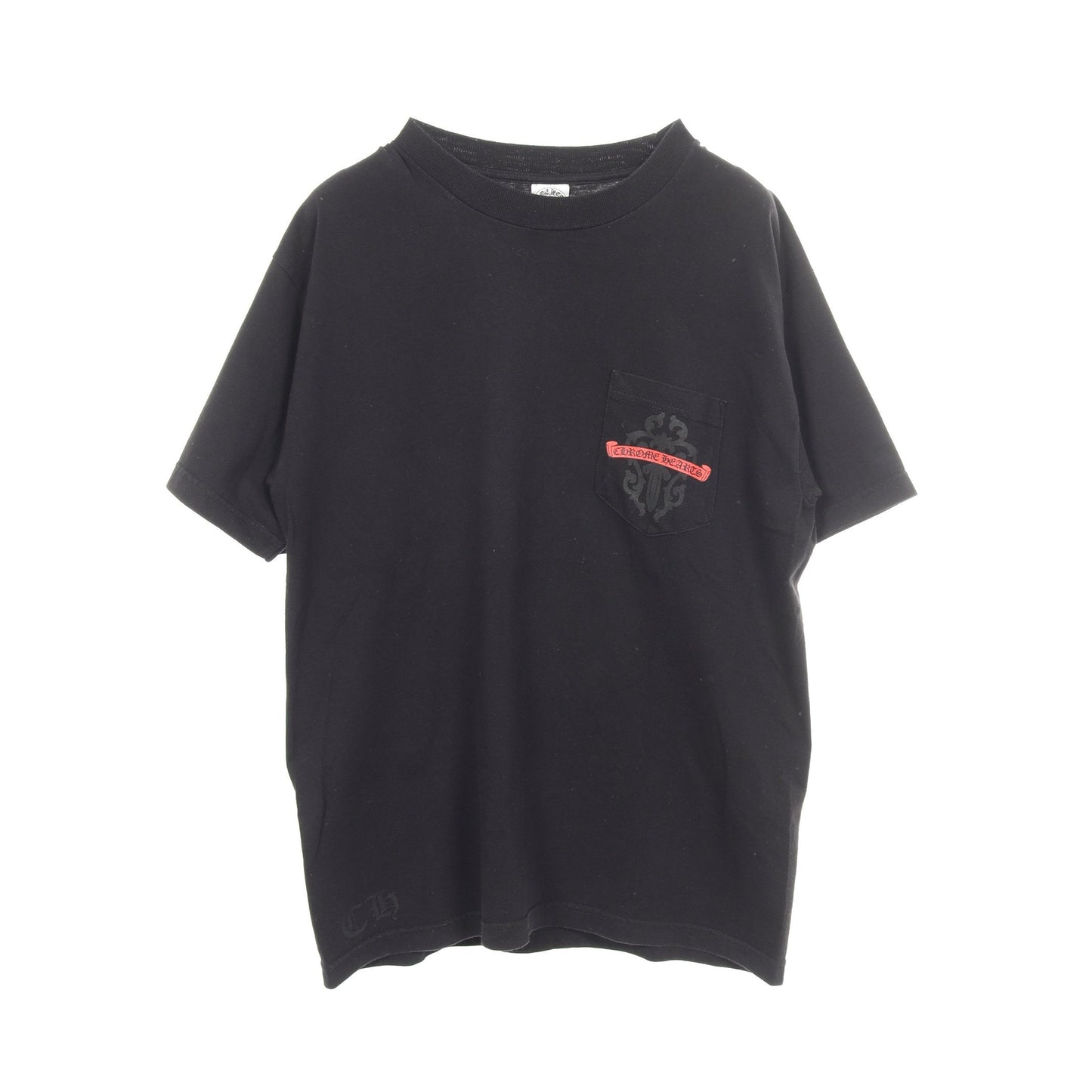 ヴァインダガー バックプリント ポケット付き 半袖Tシャツ コットン ブラック クロムハーツ トップス Chrome Hearts