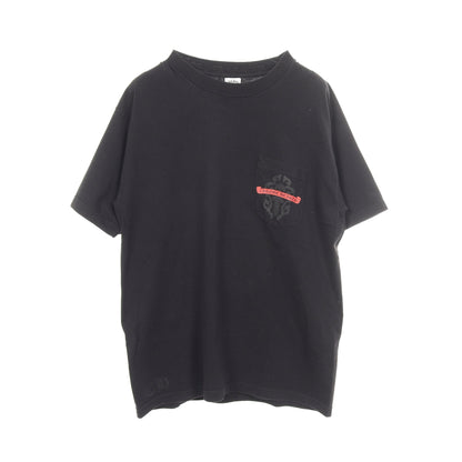 ヴァインダガー バックプリント ポケット付き 半袖Tシャツ コットン ブラック クロムハーツ トップス Chrome Hearts