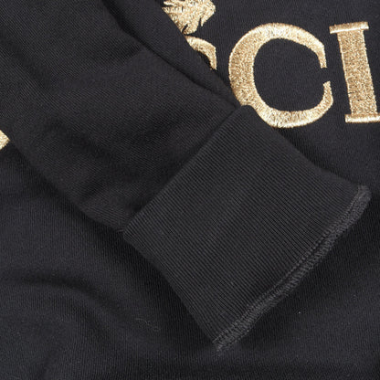 タイガー 刺繍 スウェットシャツ コットン ブラック ゴールド グッチ トップス GUCCI