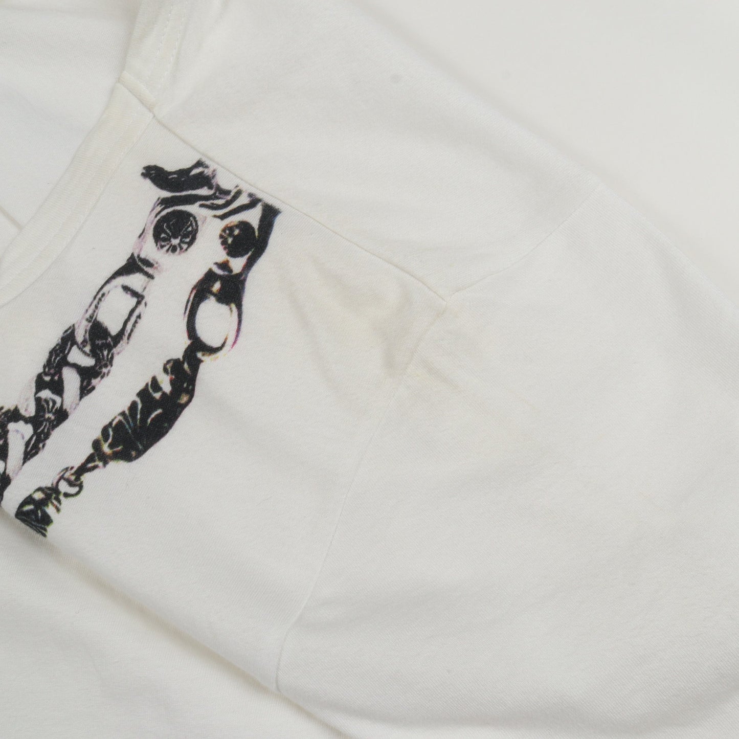 Comme des Garcons × Chrome Hearts チェーンプリント クリスマス限定 半袖Tシャツ コットン ホワイト コムデギャルソン トップス Comme des Garcons
