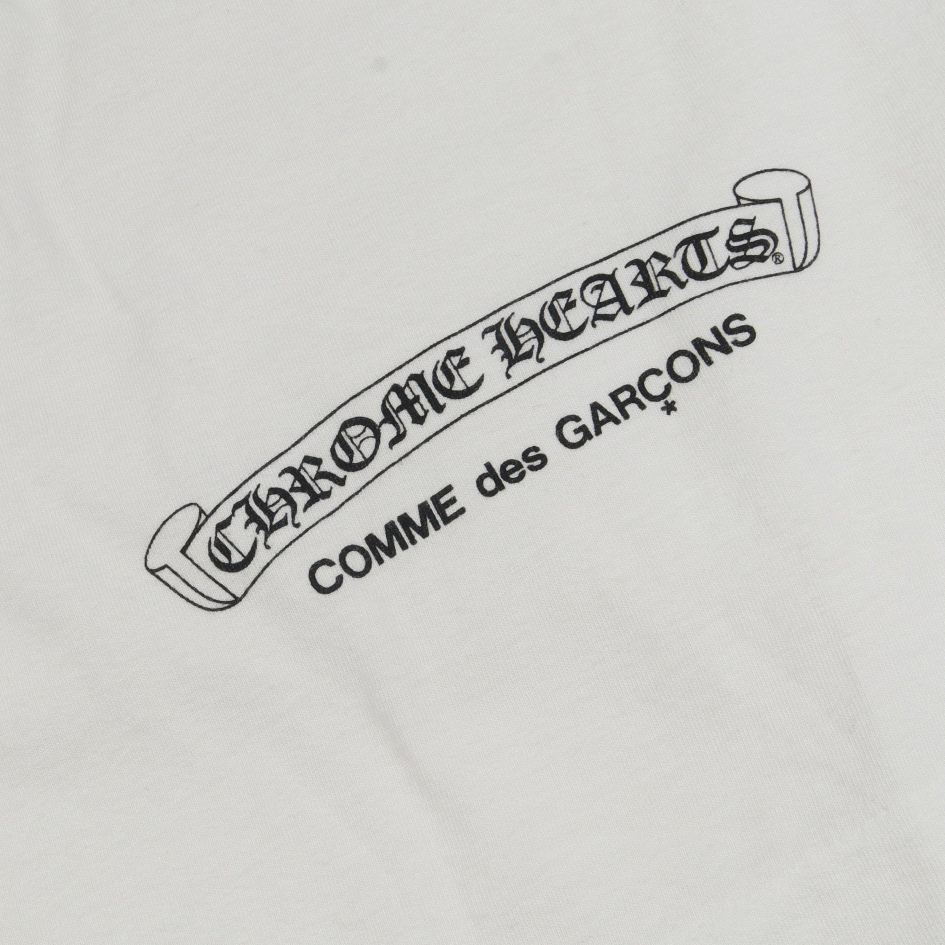 Comme des Garcons × Chrome Hearts チェーンプリント クリスマス限定 半袖Tシャツ コットン ホワイト コムデギャルソン トップス Comme des Garcons