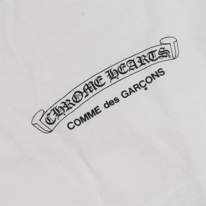 Comme des Garcons × Chrome Hearts チェーンプリント クリスマス限定 半袖Tシャツ コットン ホワイト コムデギャルソン トップス Comme des Garcons