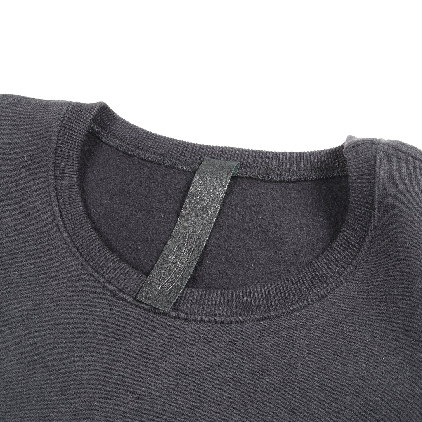Y NOT クロスパッチ 切替 スウェットシャツ コットン レザー ブラック クロムハーツ トップス Chrome Hearts