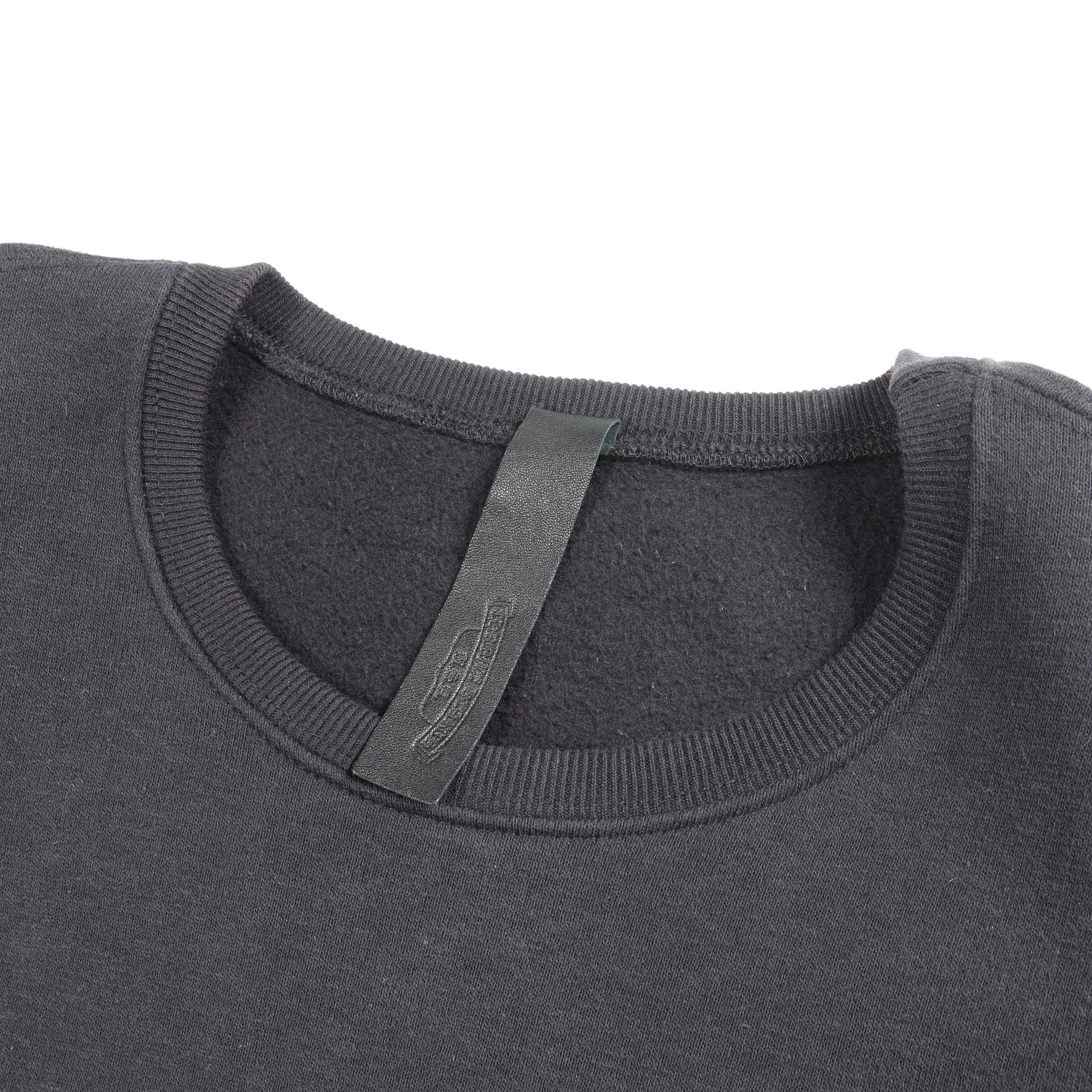 Y NOT クロスパッチ 切替 スウェットシャツ コットン レザー ブラック クロムハーツ トップス Chrome Hearts