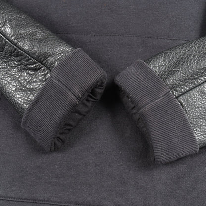 Y NOT クロスパッチ 切替 スウェットシャツ コットン レザー ブラック クロムハーツ トップス Chrome Hearts