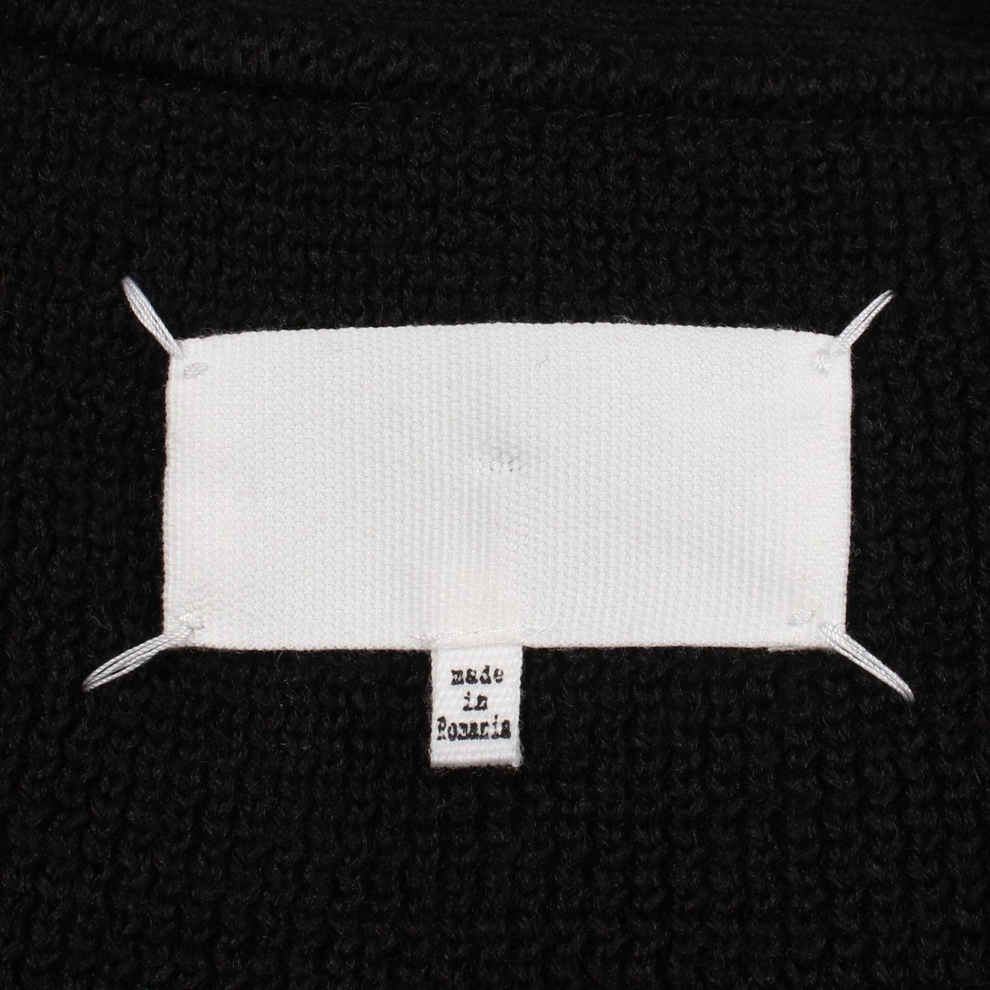 Four Stitches Detail Wool Zipper Cardigan ダメージ加工 カーディガン ウール ブラック メゾンマルジェラ