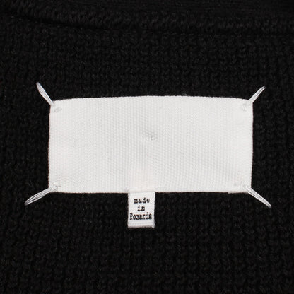 Four Stitches Detail Wool Zipper Cardigan ダメージ加工 カーディガン ウール ブラック メゾンマルジェラ