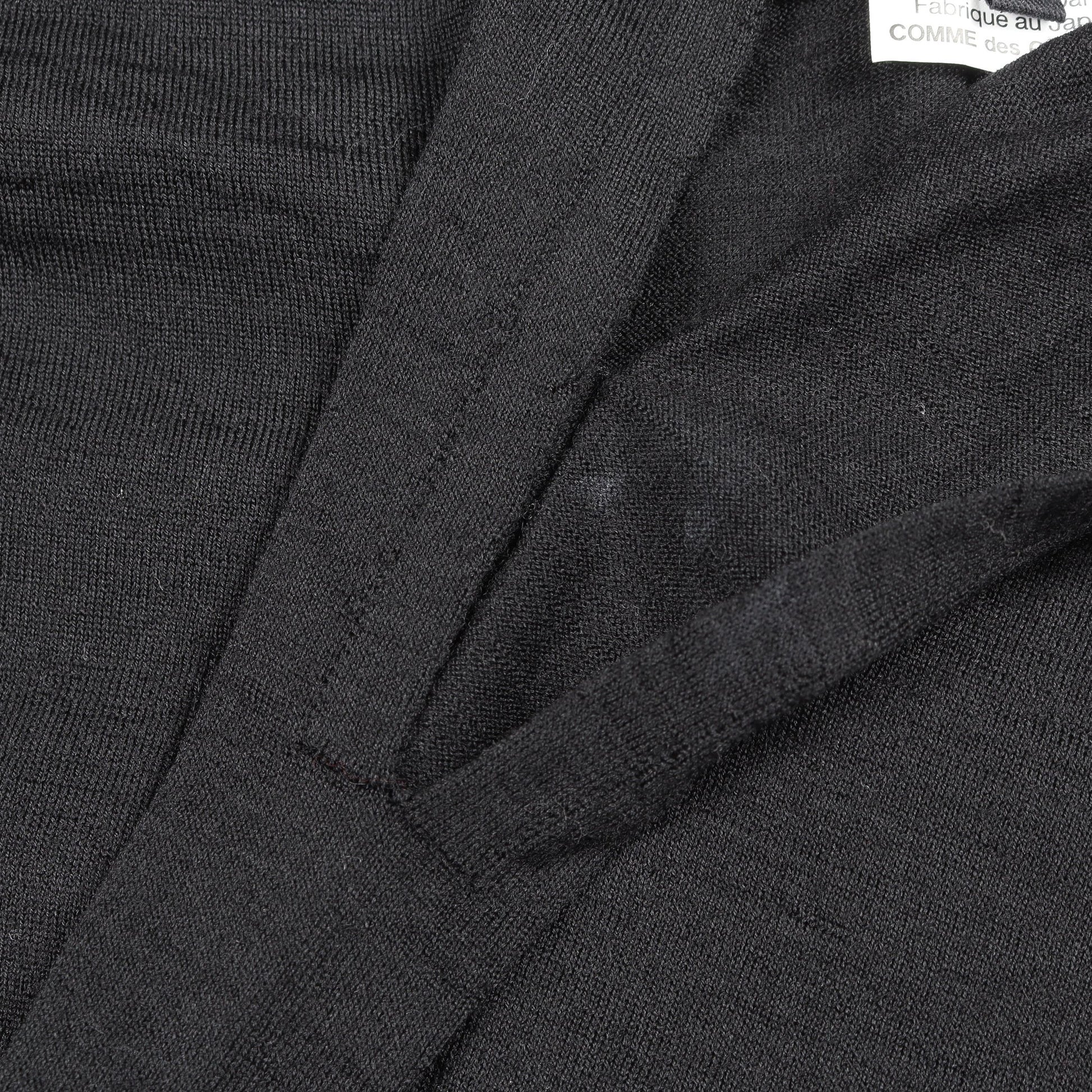 ギャザースリーブ Vネック ニット トップス ウール ブラック ジュンヤワタナベコムデギャルソン トップス JUNYA WATANABE COMME des GARCONS