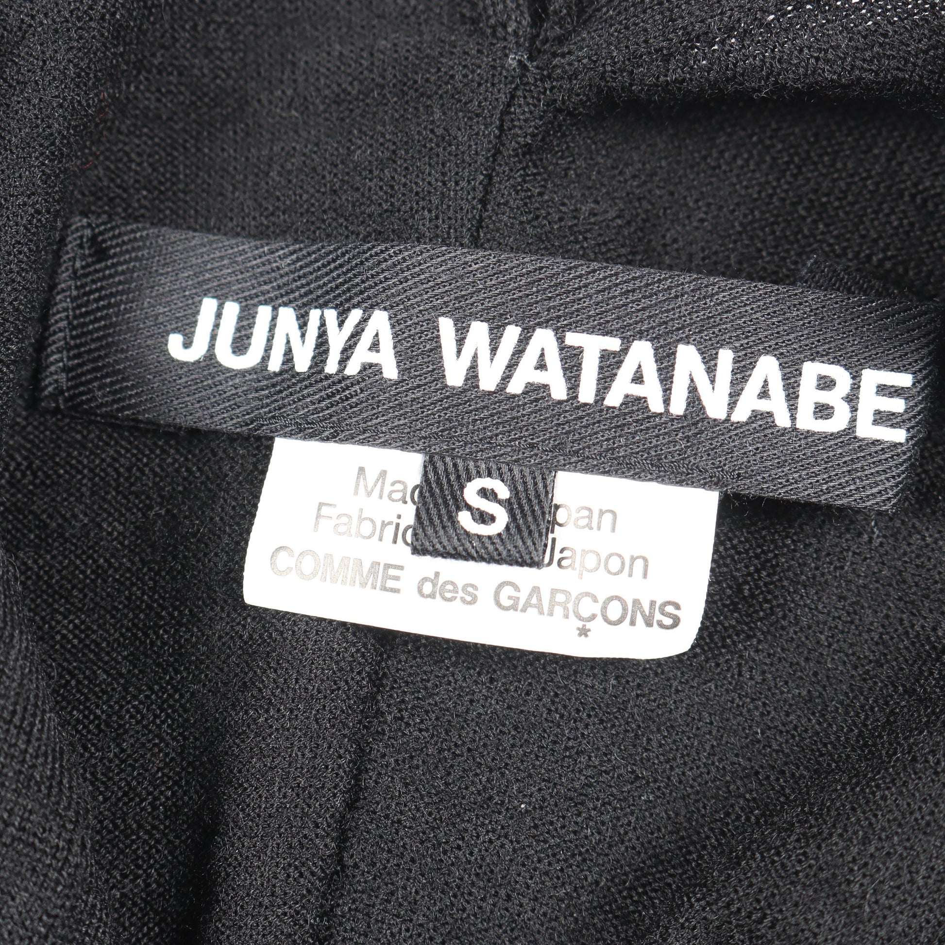 ギャザースリーブ Vネック ニット トップス ウール ブラック ジュンヤワタナベコムデギャルソン トップス JUNYA WATANABE COMME des GARCONS