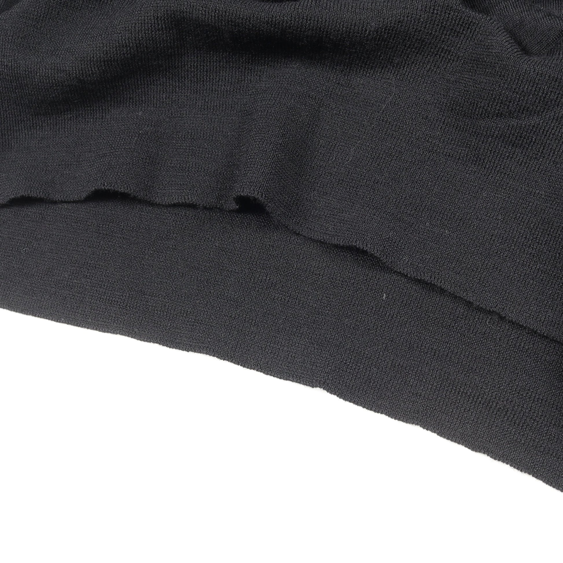 ギャザースリーブ Vネック ニット トップス ウール ブラック ジュンヤワタナベコムデギャルソン トップス JUNYA WATANABE COMME des GARCONS