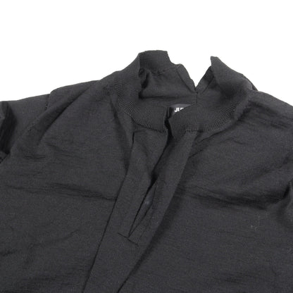 ギャザースリーブ Vネック ニット トップス ウール ブラック ジュンヤワタナベコムデギャルソン トップス JUNYA WATANABE COMME des GARCONS