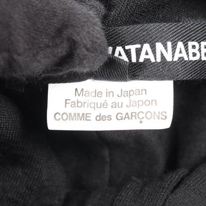 ギャザースリーブ Vネック ニット トップス ウール ブラック ジュンヤワタナベコムデギャルソン トップス JUNYA WATANABE COMME des GARCONS