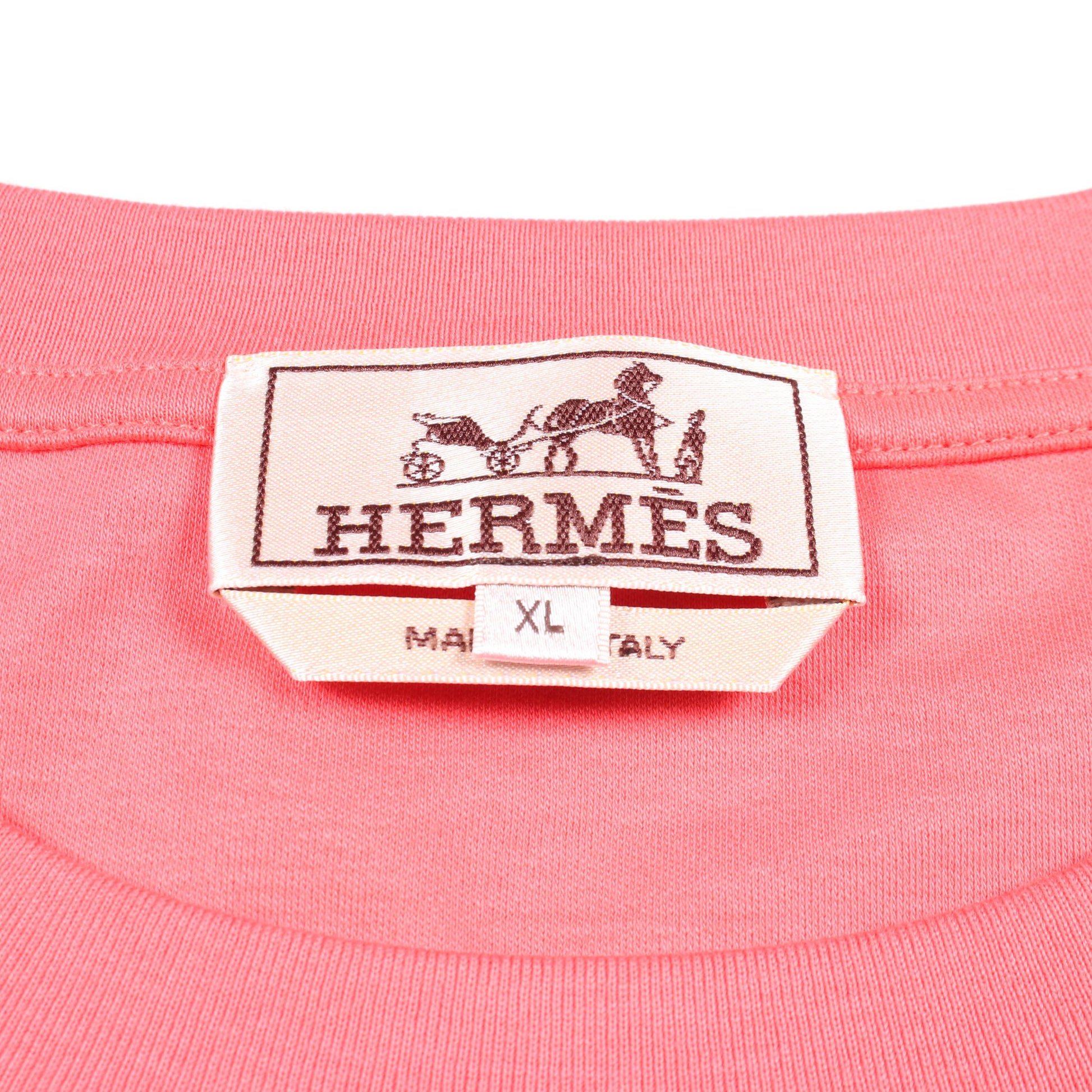 H'Cheval アッシュヴァル 半袖Tシャツ コットン ピンク エルメス トップス HERMES