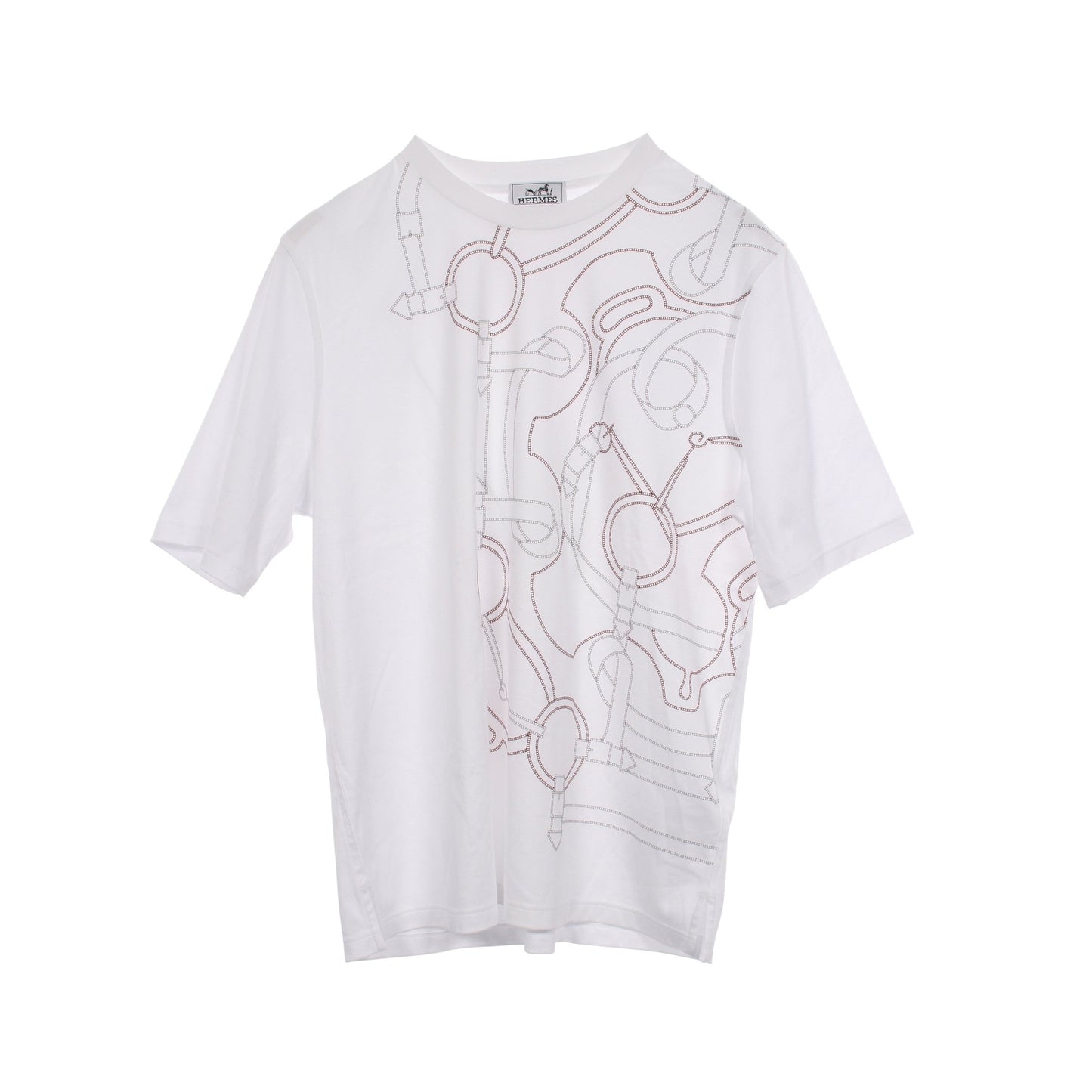 Eperon d'Or エプロンドールモザイク 半袖Tシャツ コットン ホワイト エルメス