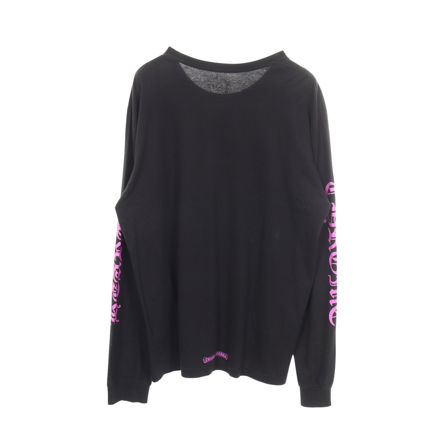 ネックロゴ ポケット付き 長袖Tシャツ コットン ブラック パープル クロムハーツ トップス Chrome Hearts