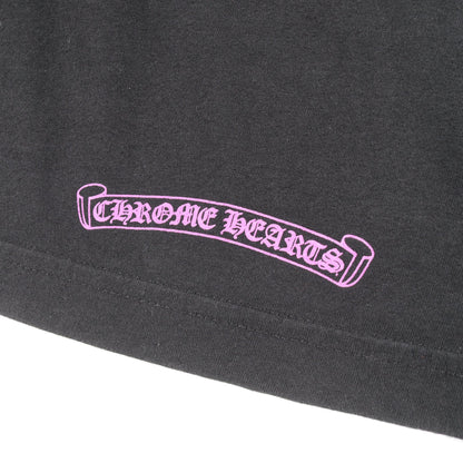 ネックロゴ ポケット付き 長袖Tシャツ コットン ブラック パープル クロムハーツ トップス Chrome Hearts