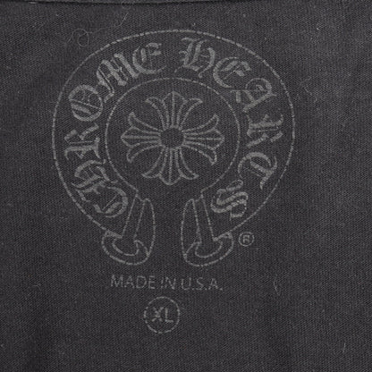 ネックロゴ ポケット付き 長袖Tシャツ コットン ブラック パープル クロムハーツ トップス Chrome Hearts
