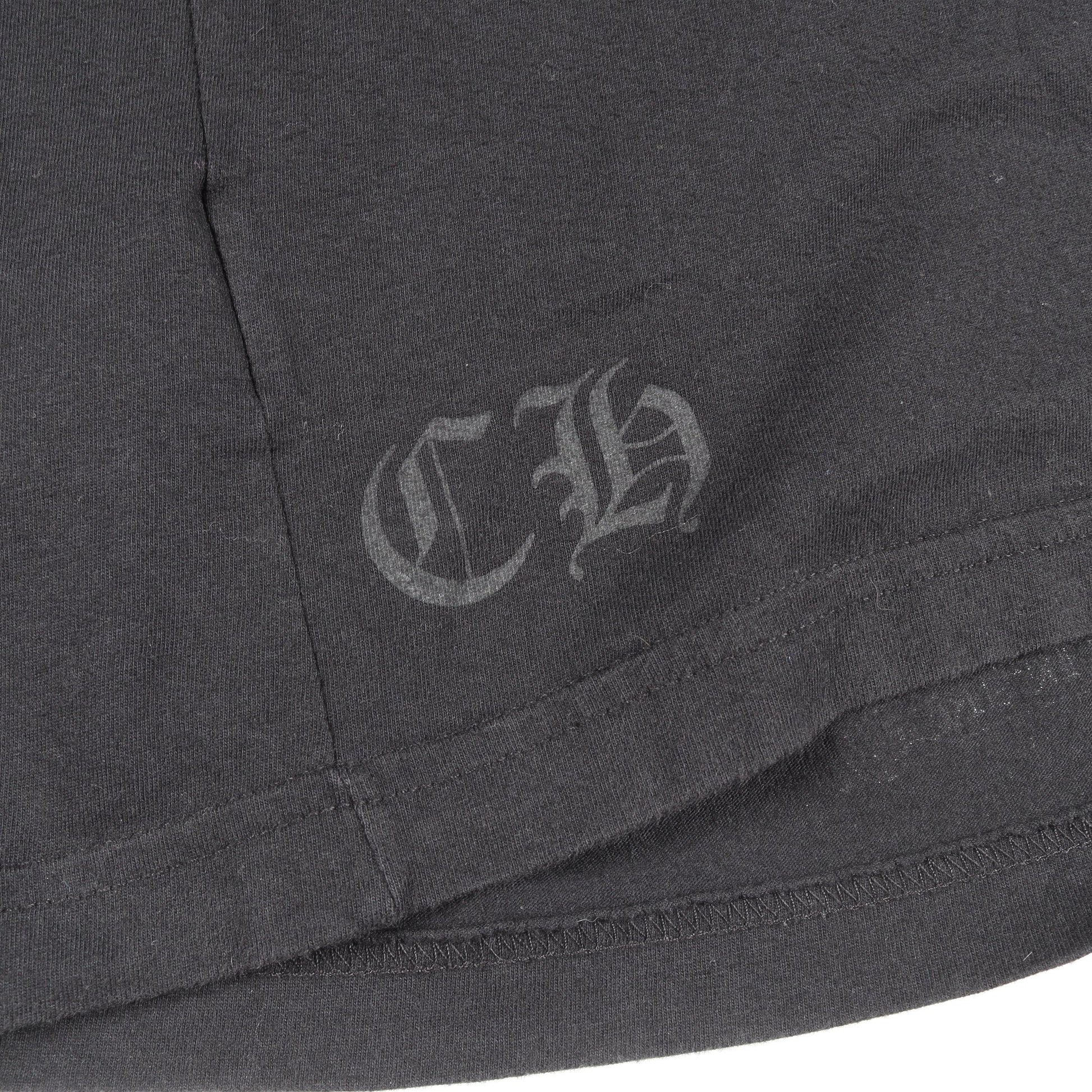 ネックロゴ ポケット付き 長袖Tシャツ コットン ブラック パープル クロムハーツ トップス Chrome Hearts