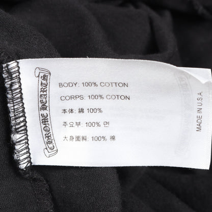ネックロゴ ポケット付き 長袖Tシャツ コットン ブラック パープル クロムハーツ トップス Chrome Hearts
