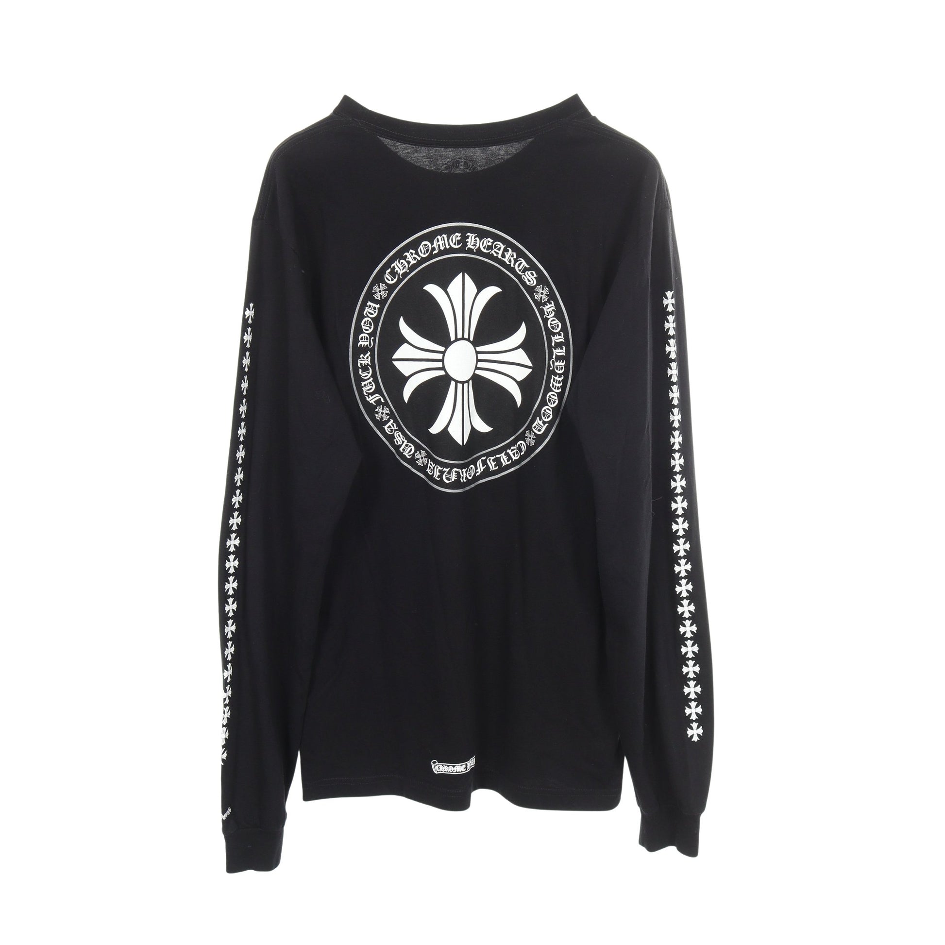 サークルロゴ アームロゴ ポケット付き 長袖Tシャツ コットン ブラック クロムハーツ トップス Chrome Hearts