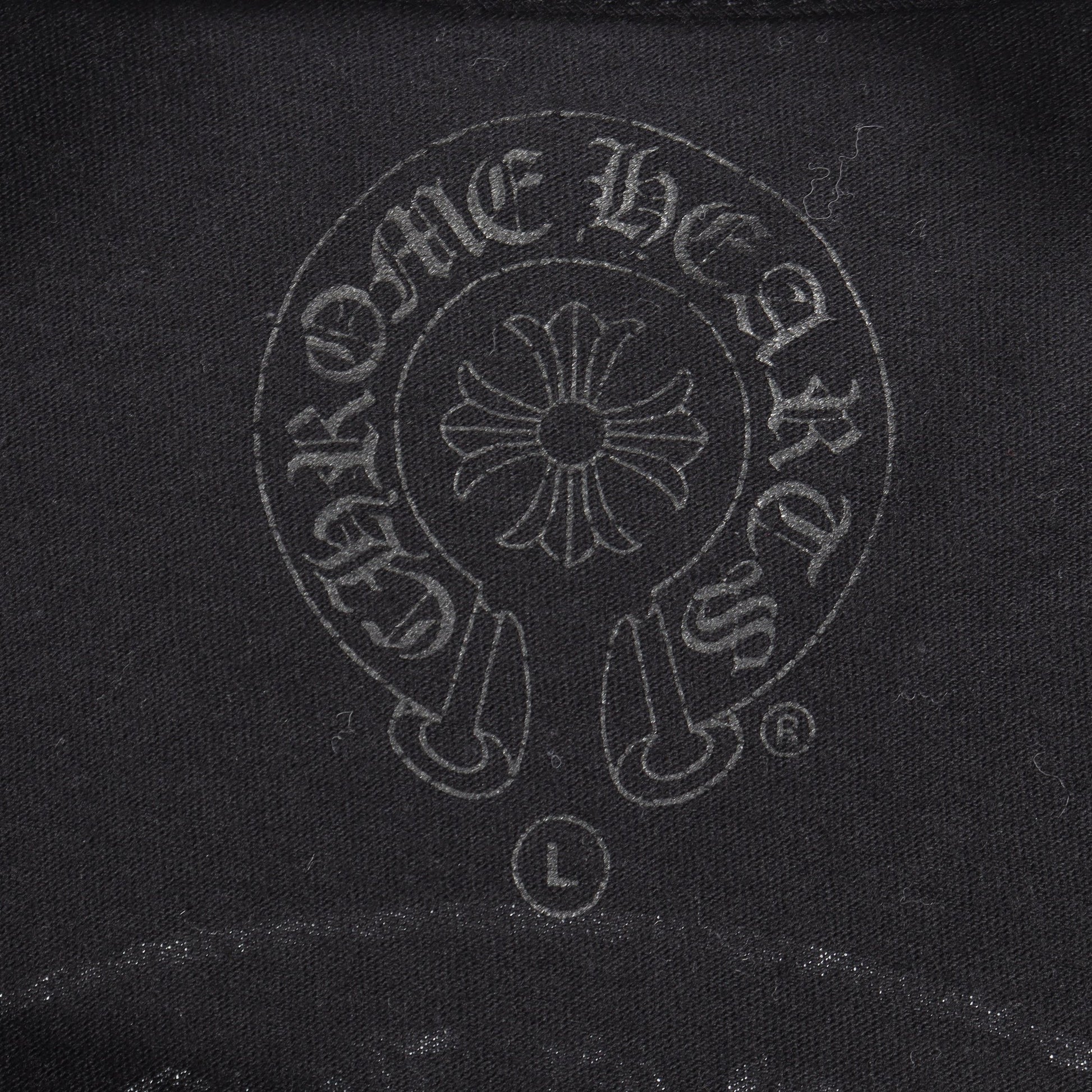 サークルロゴ アームロゴ ポケット付き 長袖Tシャツ コットン ブラック クロムハーツ トップス Chrome Hearts