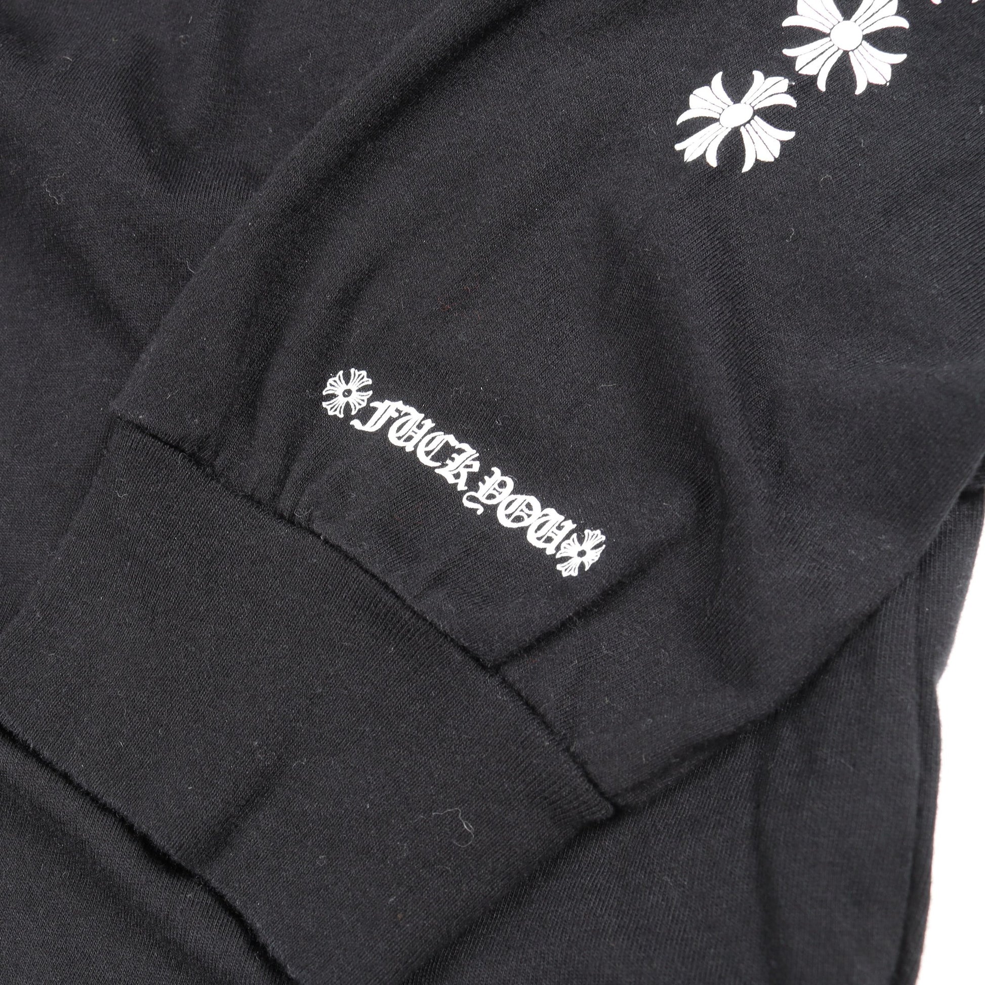 サークルロゴ アームロゴ ポケット付き 長袖Tシャツ コットン ブラック クロムハーツ トップス Chrome Hearts