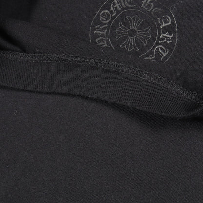 サークルロゴ アームロゴ ポケット付き 長袖Tシャツ コットン ブラック クロムハーツ トップス Chrome Hearts