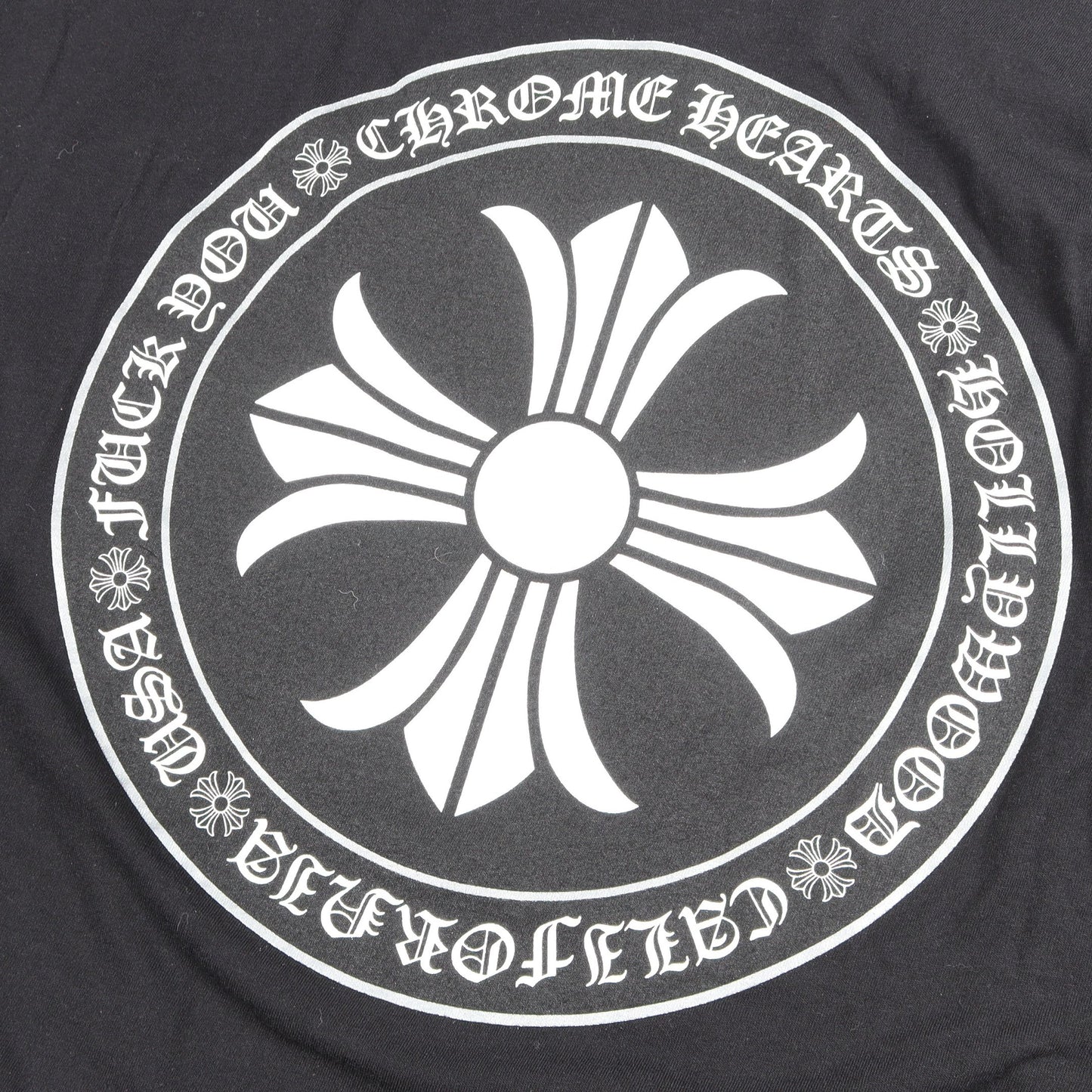 サークルロゴ アームロゴ ポケット付き 長袖Tシャツ コットン ブラック クロムハーツ トップス Chrome Hearts