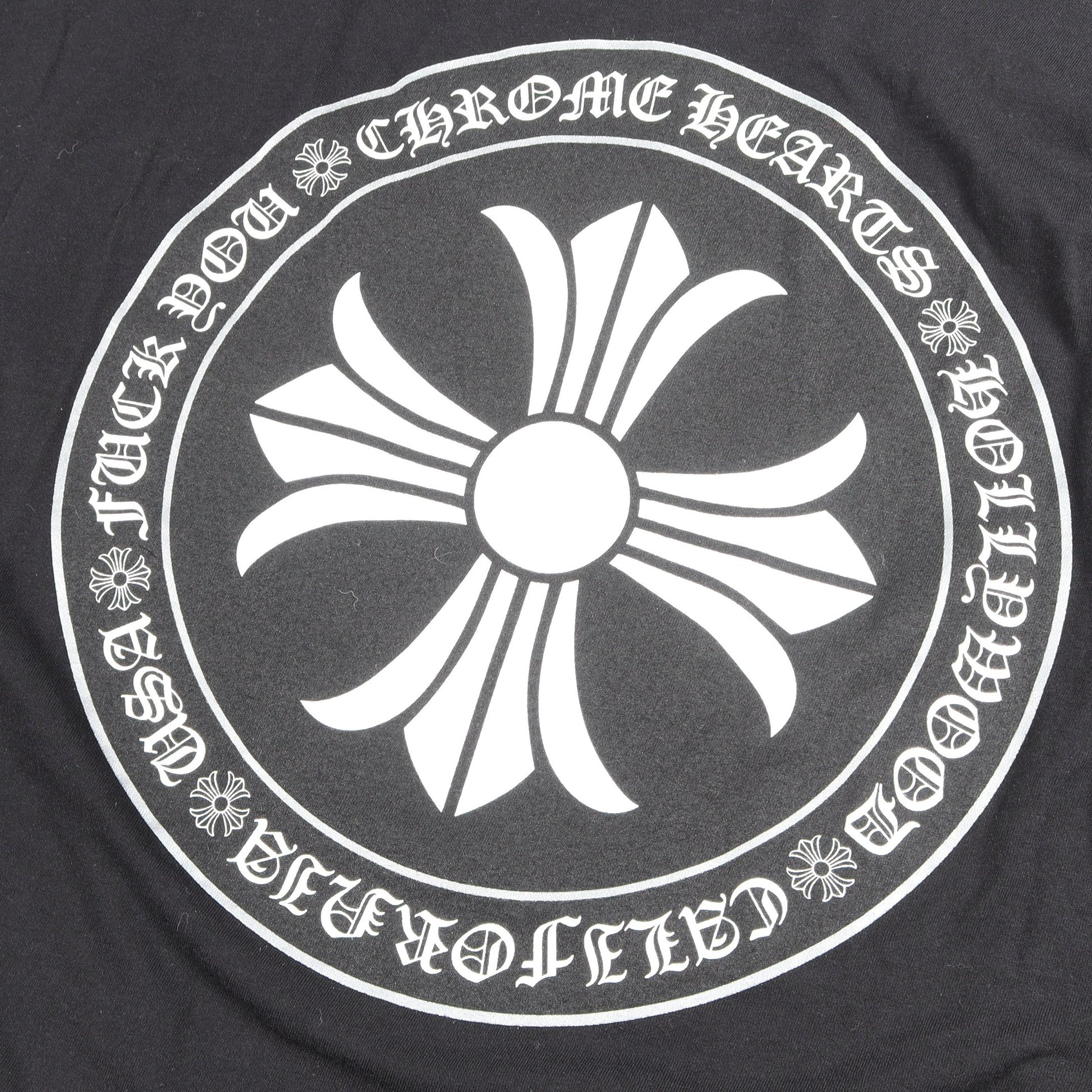 サークルロゴ アームロゴ ポケット付き 長袖Tシャツ コットン ブラック クロムハーツ トップス Chrome Hearts