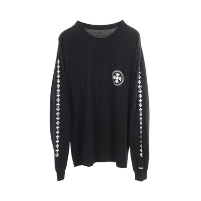 サークルロゴ アームロゴ ポケット付き 長袖Tシャツ コットン ブラック クロムハーツ トップス Chrome Hearts