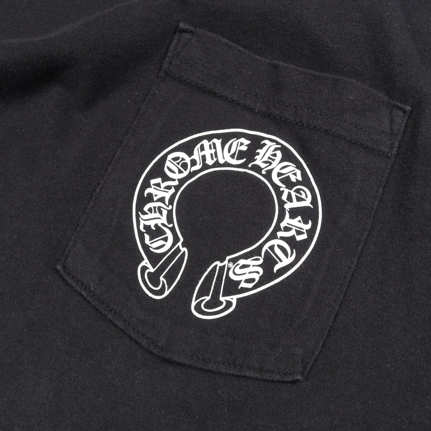 ホースシュー アームフローラルプリント ポケット付き 長袖Tシャツ コットン ブラック クロムハーツ トップス Chrome Hearts