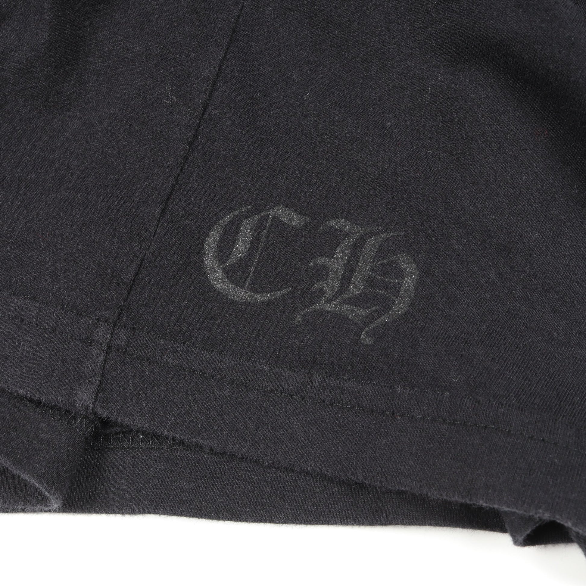ホースシュー アームフローラルプリント ポケット付き 長袖Tシャツ コットン ブラック クロムハーツ トップス Chrome Hearts