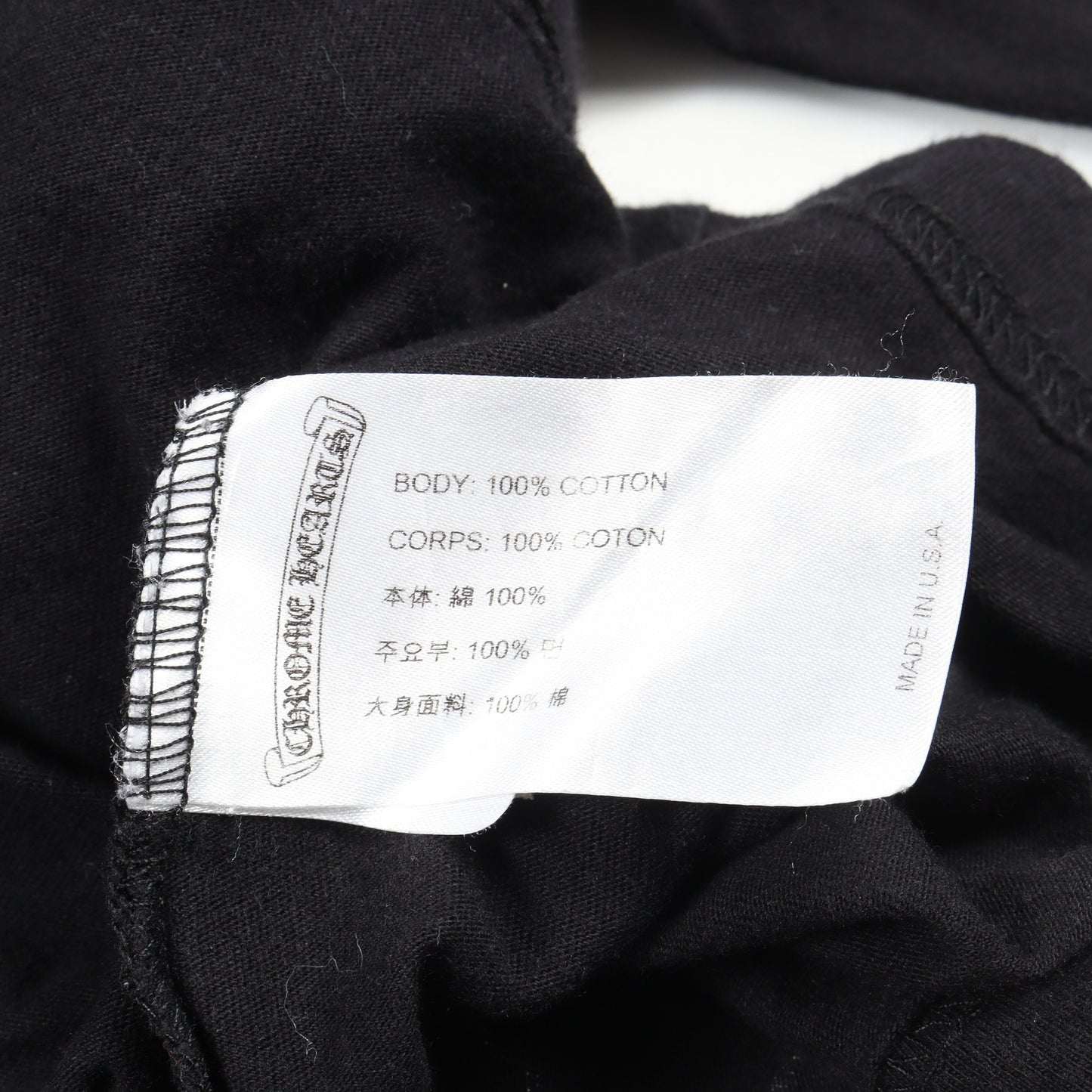 ホースシュー アームフローラルプリント ポケット付き 長袖Tシャツ コットン ブラック クロムハーツ トップス Chrome Hearts